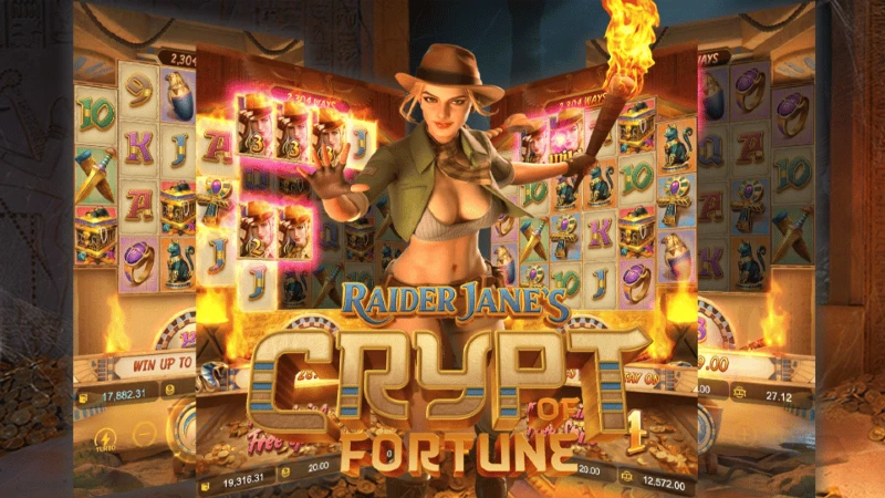 เว็บเดิมพันที่ดีที่สุด pussy888thai แนะนำเกม Raider Janes Crypt of Fortune